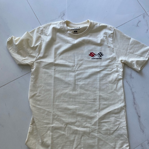 Stylish Chevrolet size medium men’s T-shirt tan color cool slogan on the back - Picture 2 of 3